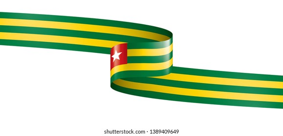 togo flag, vector illustration on a white background.