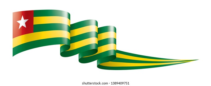 togo flag, vector illustration on a white background.