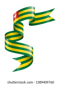 togo flag, vector illustration on a white background.