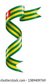 togo flag, vector illustration on a white background.