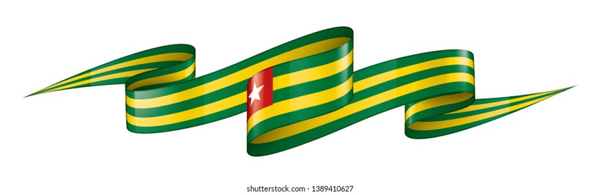 togo flag, vector illustration on a white background.
