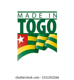 togo flag, vector illustration on a white background.