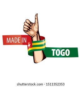 togo flag, vector illustration on a white background.