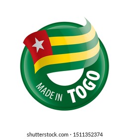 togo flag, vector illustration on a white background.