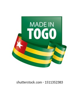 togo flag, vector illustration on a white background.