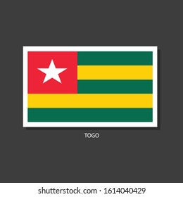 Togo flag Vector Square Icon.