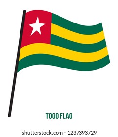 Togo Flag Waving Vector Illustration on White Background. Togo National Flag.