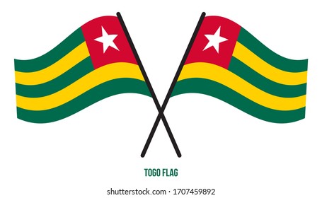 Togo Flag Waving Vector Illustration on White Background. Togo National Flag.