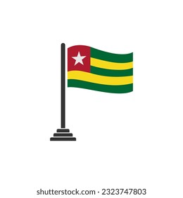 Togo flags icon set, Togo independence day icon set vector sign symbol