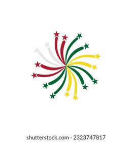Juego de iconos de la bandera de Togo, símbolo del símbolo del día de la independencia de Togo