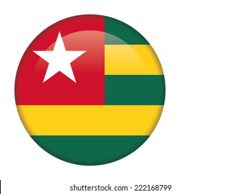 Togo glossy round button