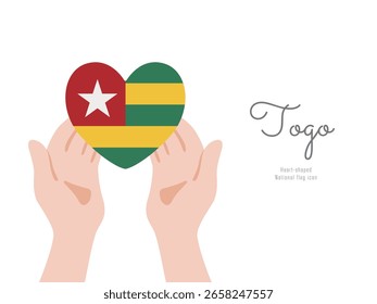 [Togo] Hand- und Flaggensymbol Vektorgrafik