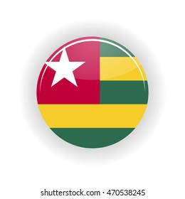 Togo icon circle isolated on white background. Lome icon vector illustration
