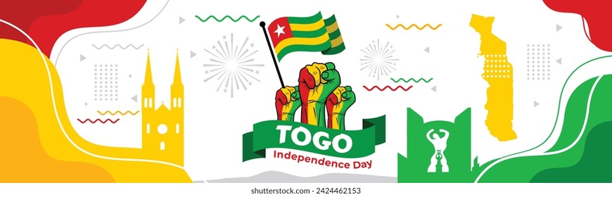 Togo Independence Day, April 27. Vector illustration. 

