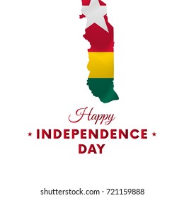 Togo Independence day. Togo map. Vector illustration.