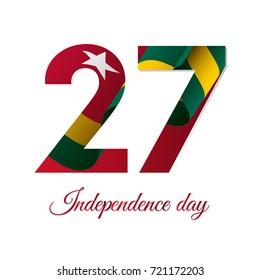 Togo Independence day. Vector illustration.