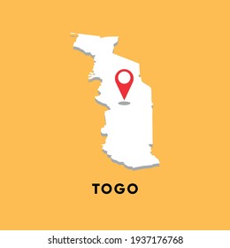 Togo Isometric map with location icon vector illustration design
