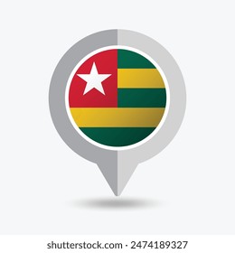 Togo Location Pin Icon Vector Illustration