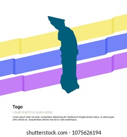 Togo map design with white background vector