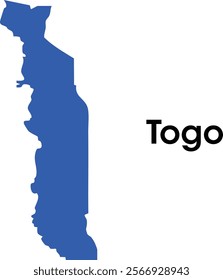 togo map in vectors editable