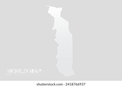 Togo Map - World Map vector template with High detailed including white and grey gradient color and white outline color isolated on grey background - Vector illustration eps 10