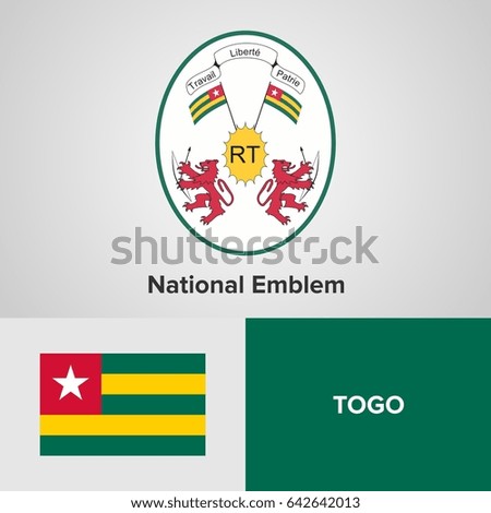 Togo National Emblem and flag 
