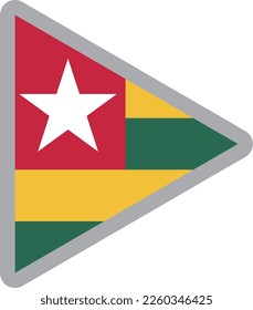 Togo national flag icon vector Illustration material