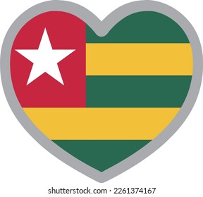 Vector de icono de la bandera nacional del Togo Material de ilustración