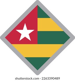 Vector de icono de la bandera nacional del Togo Material de ilustración