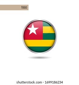 Togo round flag vector design template