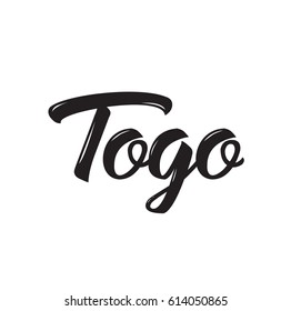 togo, text design. Vector calligraphy. Typography poster. Usable as background.