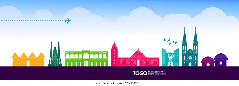 Togo travel destination grand vector illustration. 