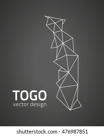 Togo vector triangle dark perspective map