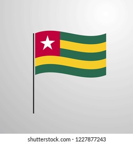 Togo waving Flag