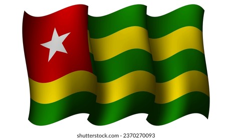 togo waving flag design vector illustration suitable for feast day moment or event poster design on togo