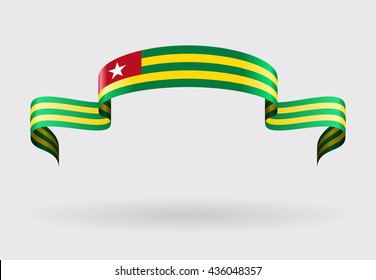 Togolese flag background. Vector illustration.