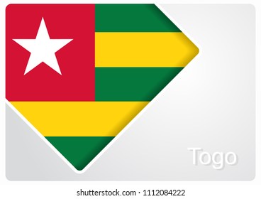 Togolese flag design background layout. Vector illustration.