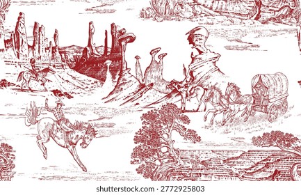 Toile de Jouy seamless