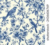 Toile De Jouy Vintage Floral Seamless Pattern Elegant Vector Graphics 13
Featuring delicate florals, wildflowers, and romantic motifs, this seamless pattern is crafted to perfection.