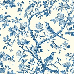 Toile De Jouy Vintage Floral Seamless Pattern Elegant Vector Graphics 15
Featuring delicate florals, wildflowers, and romantic motifs, this seamless pattern is crafted to perfection.