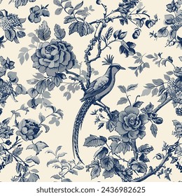 Toile De Jouy Vintage Floral Seamless Pattern Elegant Vector Graphics 14
Featuring delicate florals, wildflowers, and romantic motifs, this seamless pattern is crafted to perfection.