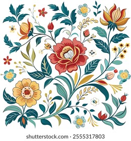 Toile De Jouy Vintage Floral Seamless Pattern Elegant Vector Graphics. Featuring delicate florals, wildflowers and romantic motifs. This seamless pattern is crafted to perfection.