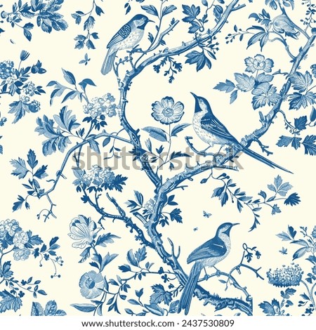 Toile De Jouy Vintage Floral Seamless Pattern Elegant Vector Graphics 15
Featuring delicate florals, wildflowers, and romantic motifs, this seamless pattern is crafted to perfection. Stock foto © 