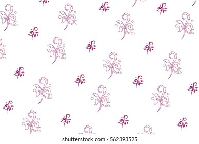 Toile Floral Berry Rectangle
