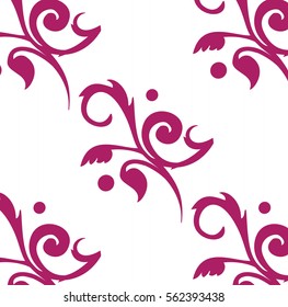Toile Floral Offset Berry Large