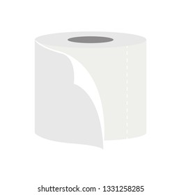 Toiler paper roll emoji vector flat design