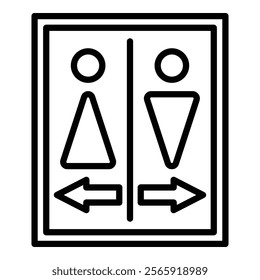 Toilet Airport Vector Icon Collection