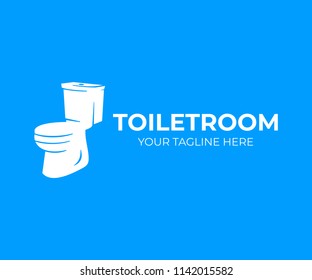 Toilet, bathroom and plumbing, logo design. Sanitation, hygiene and toiletries, vector design and illustration