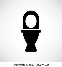 Toilet  - black vector icon