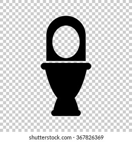 Toilet  - black vector icon